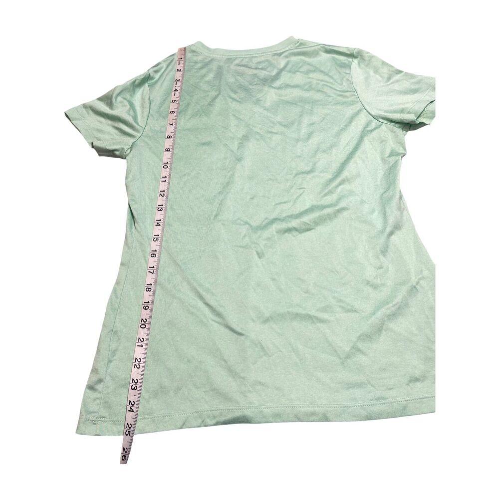 Fila Active T-Shirt Women Medium Mint Green Stretch V-Neck Short Sleeve Pullover - Picture 5 of 7